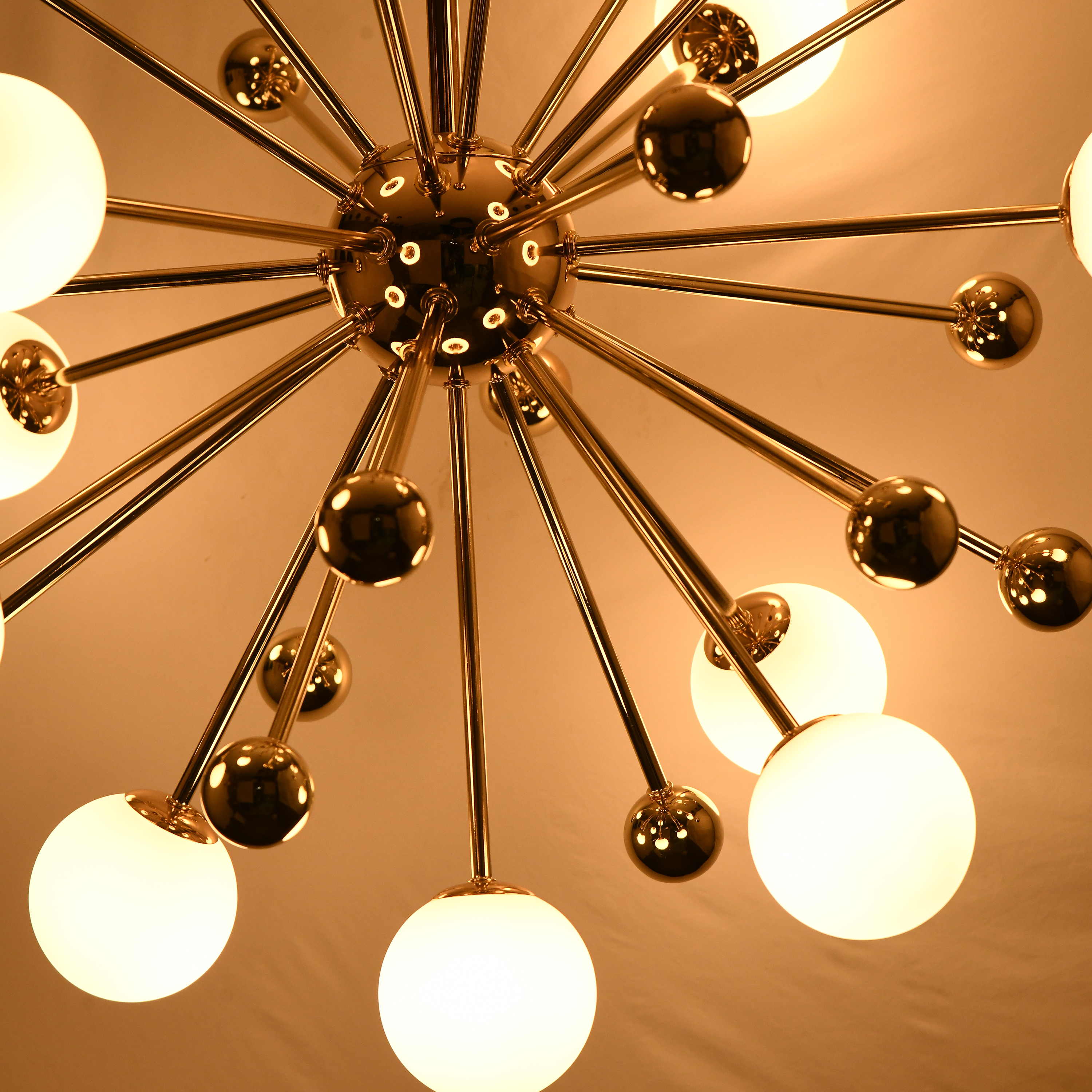  Light Gold Frosted Glass Chandelier,Ceiling Light (9817/12)