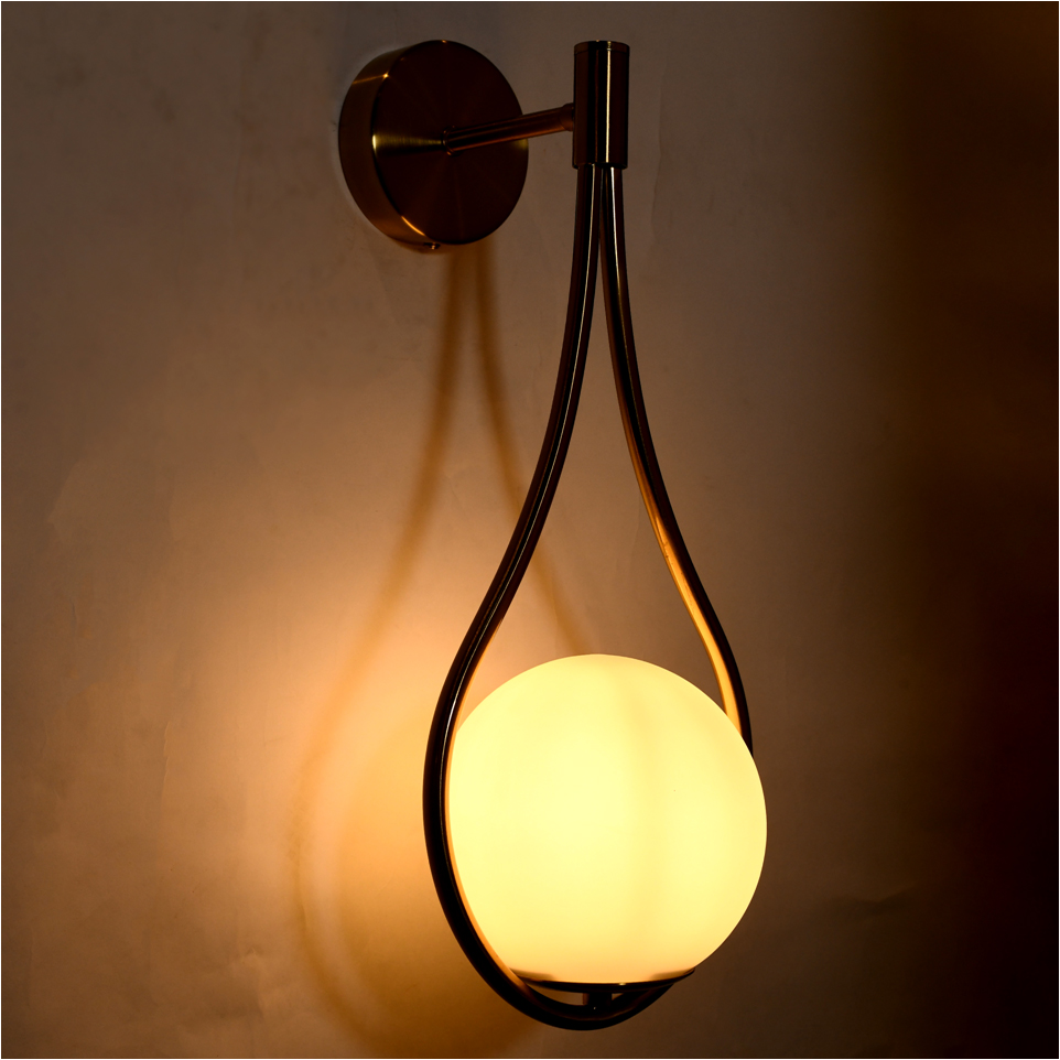 Modern Glass Wall Lamp, Wall Lights,(Gold Water Drop) JS47